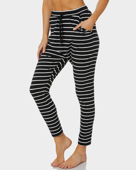 BLACK WHITE STRIPE WOMENS CLOTHING BETTY BASICS PANTS - BB225BLKW