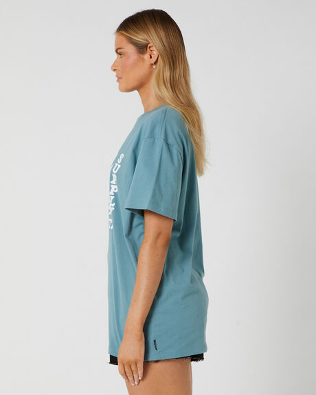 SMOKE BLUE WOMENS CLOTHING HURLEY T-SHIRTS + SINGLETS - WTSSP23HITSBL