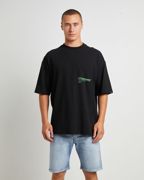 BLACK MENS CLOTHING STANDARD JEAN CO T-SHIRTS + SINGLETS - 1000106518-BLK-S