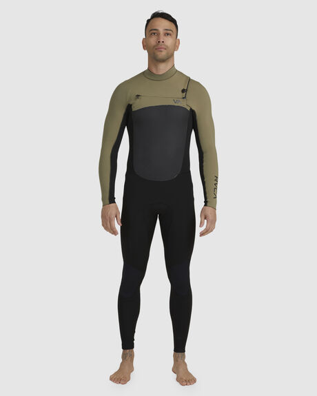 OLIVE SURF MENS RVCA STEAMERS - AVYW100100-OLV