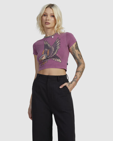 MULBERRY WOMENS CLOTHING RVCA T-SHIRTS + SINGLETS - UVJZT00193-MLB