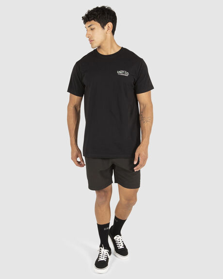 BLACK MENS CLOTHING UNIT T-SHIRTS + SINGLETS - 231110009-BLACK