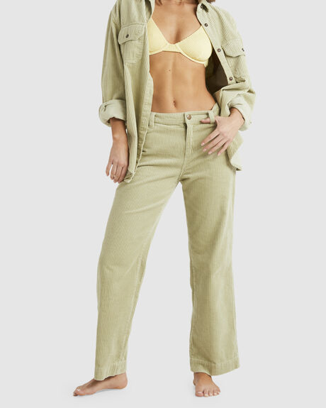 LIGHT AVOCADO WOMENS CLOTHING BILLABONG PANTS - UBJNP00180-TGQ0