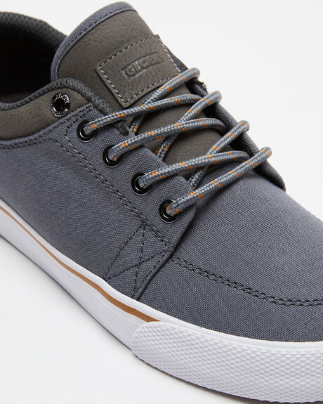 GREY CANVAS KIDS BOYS GLOBE SNEAKERS - GBKGS14339