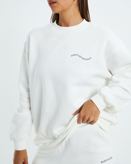 WHITE WOMENS CLOTHING SUBTITLED JUMPERS - 52418100027