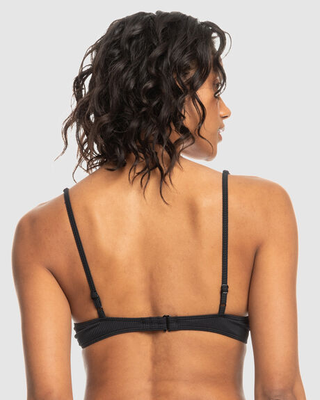 ANTHRACITE WOMENS SWIMWEAR ROXY BIKINI TOPS - ERJX305088-KVJ0