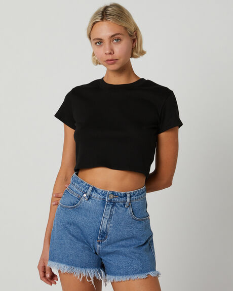 BLACK WOMENS CLOTHING RIP CURL T-SHIRTS + SINGLETS - 08AWTE0090