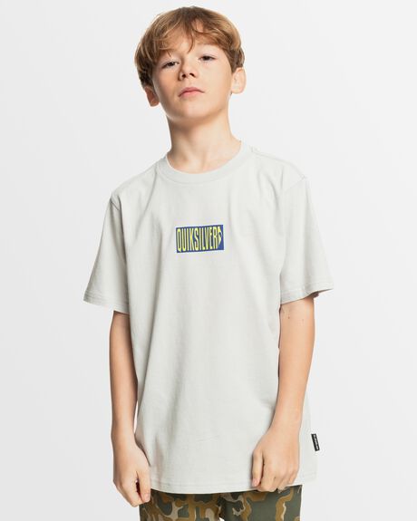 GRAY VIOLET KIDS YOUTH BOYS QUIKSILVER T-SHIRTS + SINGLETS - UQBZT03441-SFV0