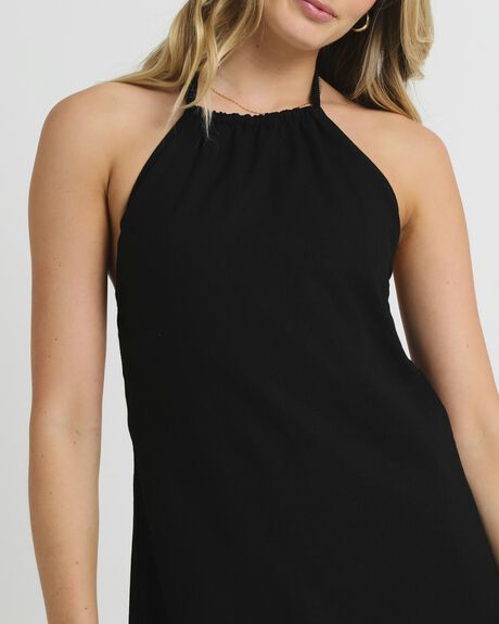 BLACK WOMENS CLOTHING SUBTITLED DRESSES - SBWS25648-BLK