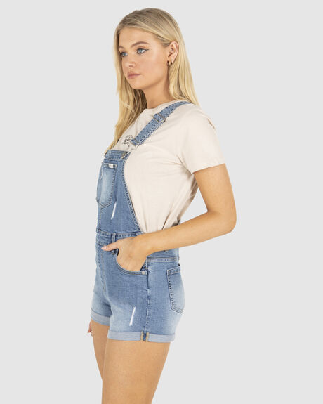 BLUE WOMENS CLOTHING UNIT PLAYSUITS + OVERALLS - 233217002-BLUE