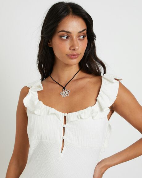 OFF WHITE WOMENS CLOTHING SUBTITLED DRESSES - 1000106395-WHT