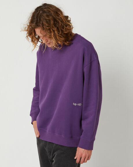 PURPLE MENS CLOTHING NO NEWS JUMPERS - NNMS23204PUR
