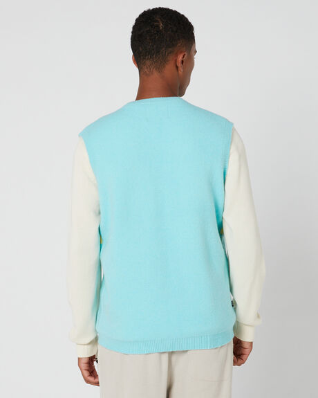 SEA FOAM MENS CLOTHING STUSSY KNITS + CARDIGANS - ST036300SEAFO