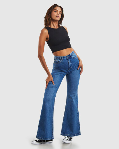 BLUE WOMENS CLOTHING INSIGHT JEANS - 47743600042