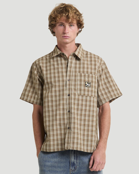 Huf H Star Plaid S S Shirt Linen SurfStitch