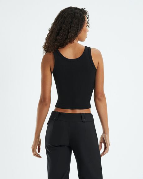 BLACK WOMENS CLOTHING GENERAL PANTS CO. BASICS T-SHIRTS + SINGLETS - 1000101768-BLK-XS