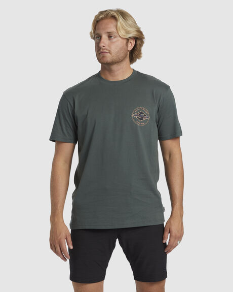 SLATE GREEN MENS CLOTHING BILLABONG T-SHIRTS + SINGLETS - ABYZT02451-KRN0