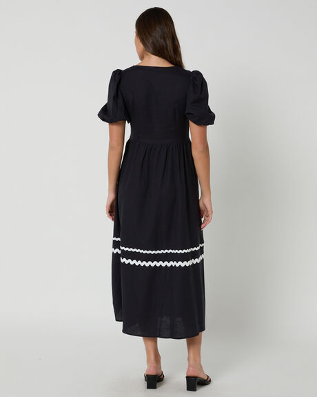 WASHED BLACK WOMENS CLOTHING MINKPINK DRESSES - MG2402669-BLACK