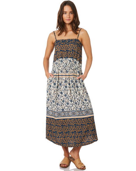 BLUE PATCHWORK WOMENS CLOTHING O'NEILL DRESSES - 5421606BPW