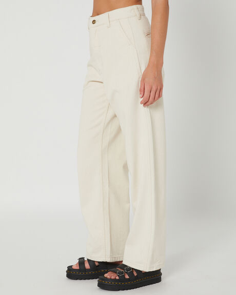 UNBLEACHED WOMENS CLOTHING THRILLS PANTS - WTA23-455UAUNB