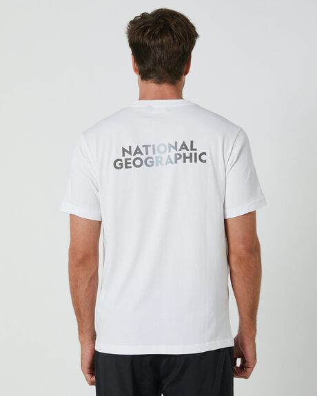WHITE MENS CLOTHING NATIONAL GEOGRAPHIC T-SHIRTS + SINGLETS - N212MTS220010095
