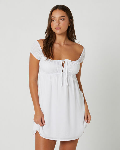 WHITE WOMENS CLOTHING SNDYS DRESSES - SFD707-WHT