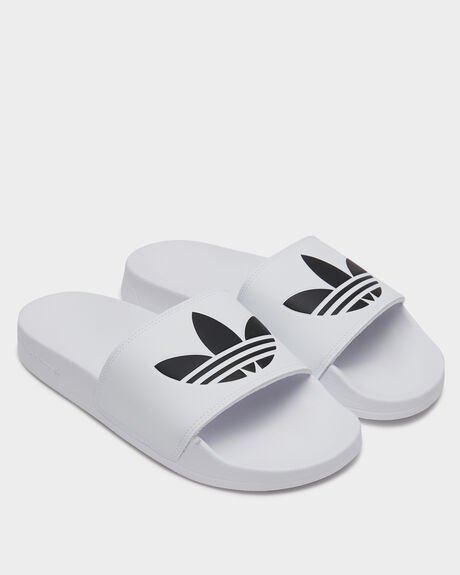 WHITE WOMENS FOOTWEAR ADIDAS SLIDES - FU8297F
