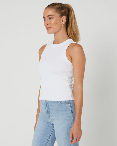 WHITE WOMENS CLOTHING SILENT THEORY SINGLETS - 60X5115WHI