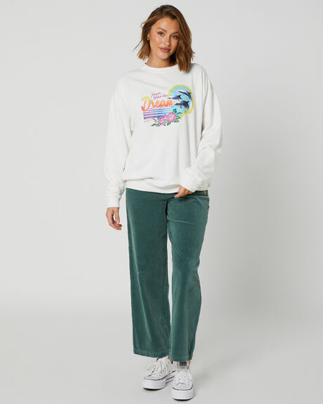 WASHED WHITE WOMENS CLOTHING MISFIT JUMPERS - MT126305WSHW