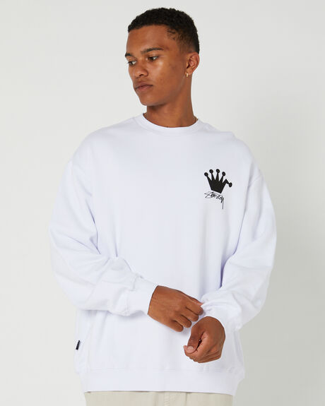 WHITE MENS CLOTHING STUSSY JUMPERS - ST036201WHITE