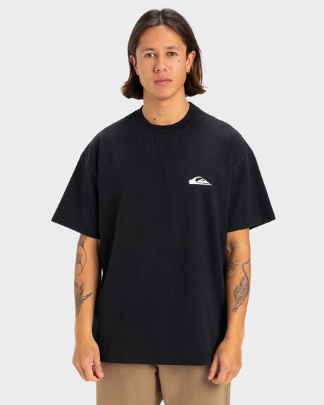 BLACK MENS CLOTHING QUIKSILVER T-SHIRTS + SINGLETS - UQYZT05517-KVJ0