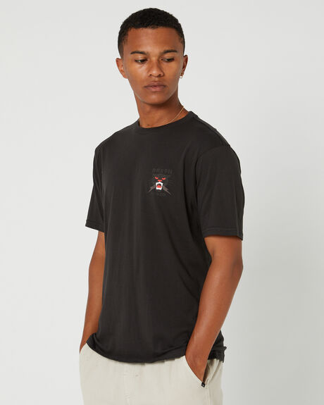 BLACK MENS CLOTHING BRIXTON GRAPHIC TEES - 16861BLACK
