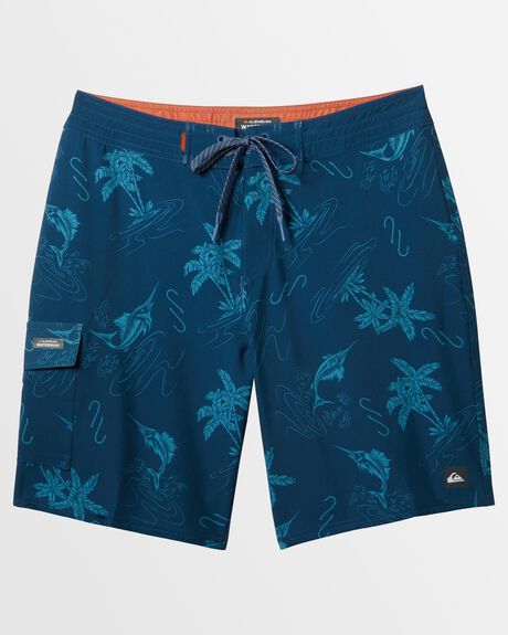 MAJOLICA BLUE MENS CLOTHING QUIKSILVER BOARDSHORTS - AQMBS03117-BSM8