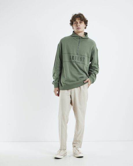 OLIVE GREEN MENS CLOTHING ARVUST JUMPERS - 47516400026