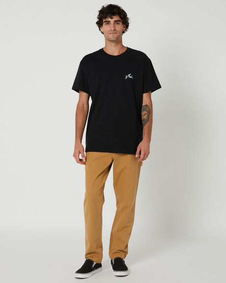 BLACK MENS CLOTHING RUSTY GRAPHIC TEES - TTM2736BLK
