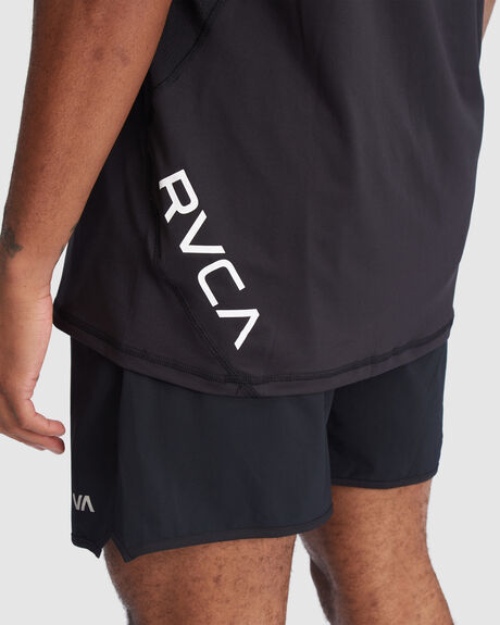 BLACK MENS CLOTHING RVCA SPORTSWEAR - V9031RST-BLK