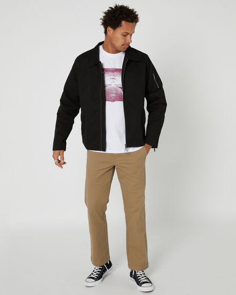 BLACK MENS CLOTHING FORMER JACKETS - FJK-23103BLK