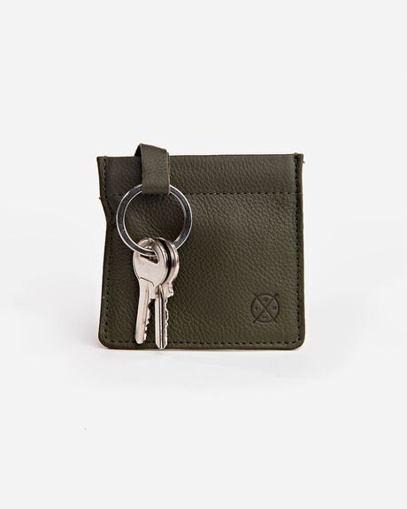 OLIVE WOMENS ACCESSORIES STITCH AND HIDE OTHER - KEY_POUCH_OLIVE