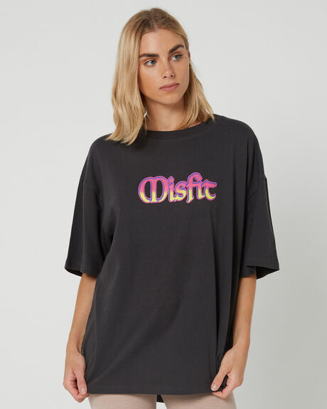BLACK WOMENS CLOTHING MISFIT TEES - MT135005BLK