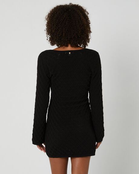 BLACK WOMENS CLOTHING RUSTY DRESSES - DRL1272-BLK