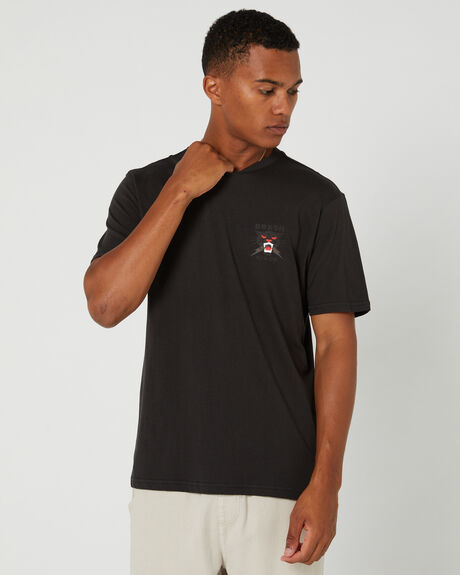 BLACK MENS CLOTHING BRIXTON GRAPHIC TEES - 16861BLACK