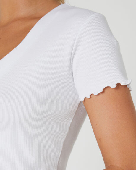 WHITE WOMENS CLOTHING SILENT THEORY FASHION TOPS - 60X5136WHI