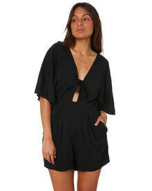 Seafolly Tie Front Playsuit - Black | SurfStitch