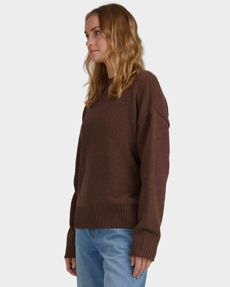 CHOCOLATE WOMENS CLOTHING ROXY KNITS + CARDIGANS - URJSW03020-CRJ0