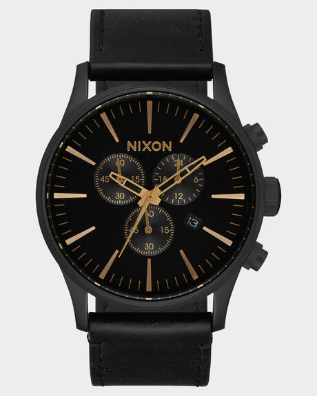 MATTE BLACK GOLD MENS ACCESSORIES NIXON WATCHES - A405-3088-BLKGD