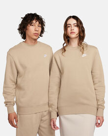 Nike Mens Nike Sportswear Club Crew Bb Khaki White SurfStitch