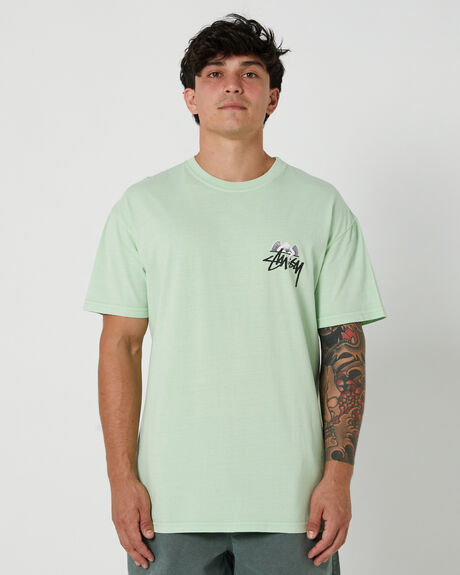 Stussy Angel 50 50 Ss Tee Pigment Washed Green SurfStitch
