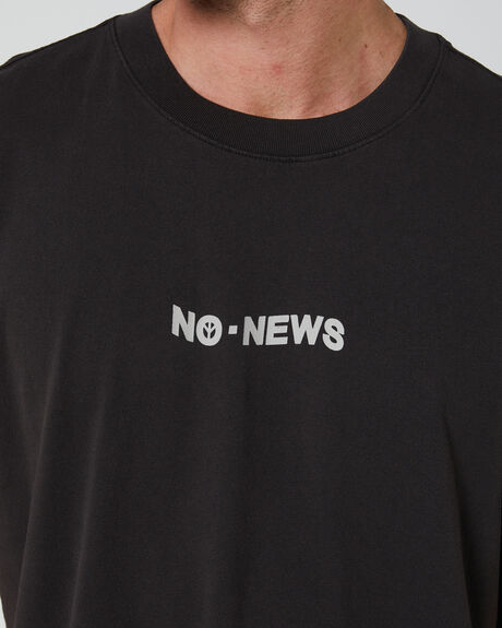 BLACK MENS CLOTHING NO NEWS T-SHIRTS + SINGLETS - NNMS23210BLK