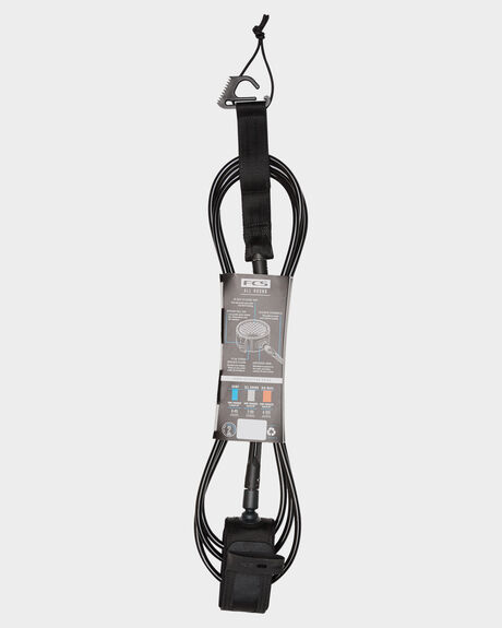 BLACK SURF ACCESSORIES FCS LEASHES - EARA-BLK-10FBLK