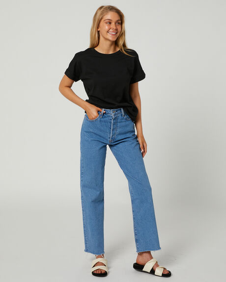 BLACK WOMENS CLOTHING RIP CURL TEES - GTEKZ9090